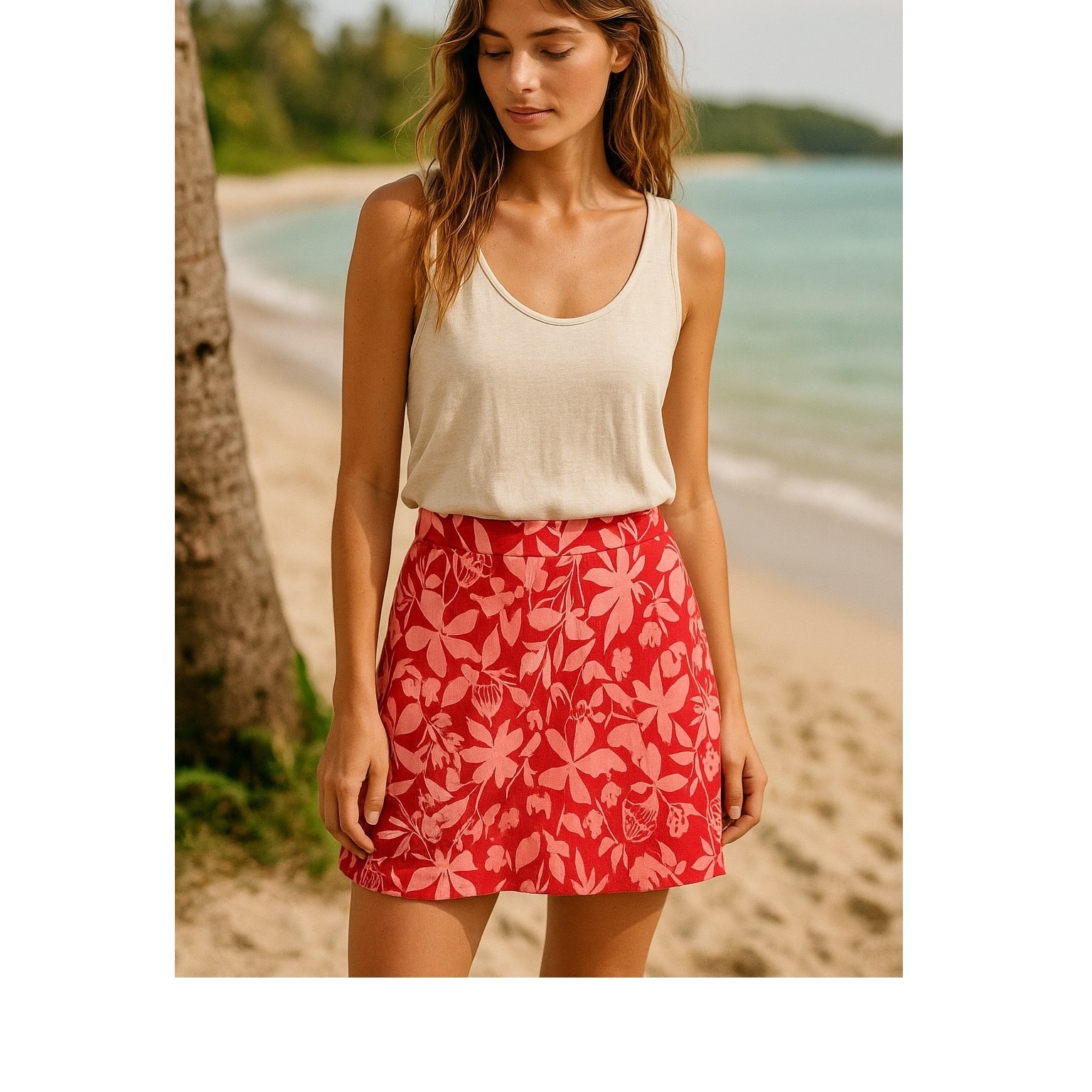 Ripskirt Pink Camo Floral Water Resistant Wrap Skirt #1 Nwt Large